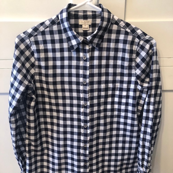 J. Crew 100% Cotton Gingham Shirt - Picture 3 of 5